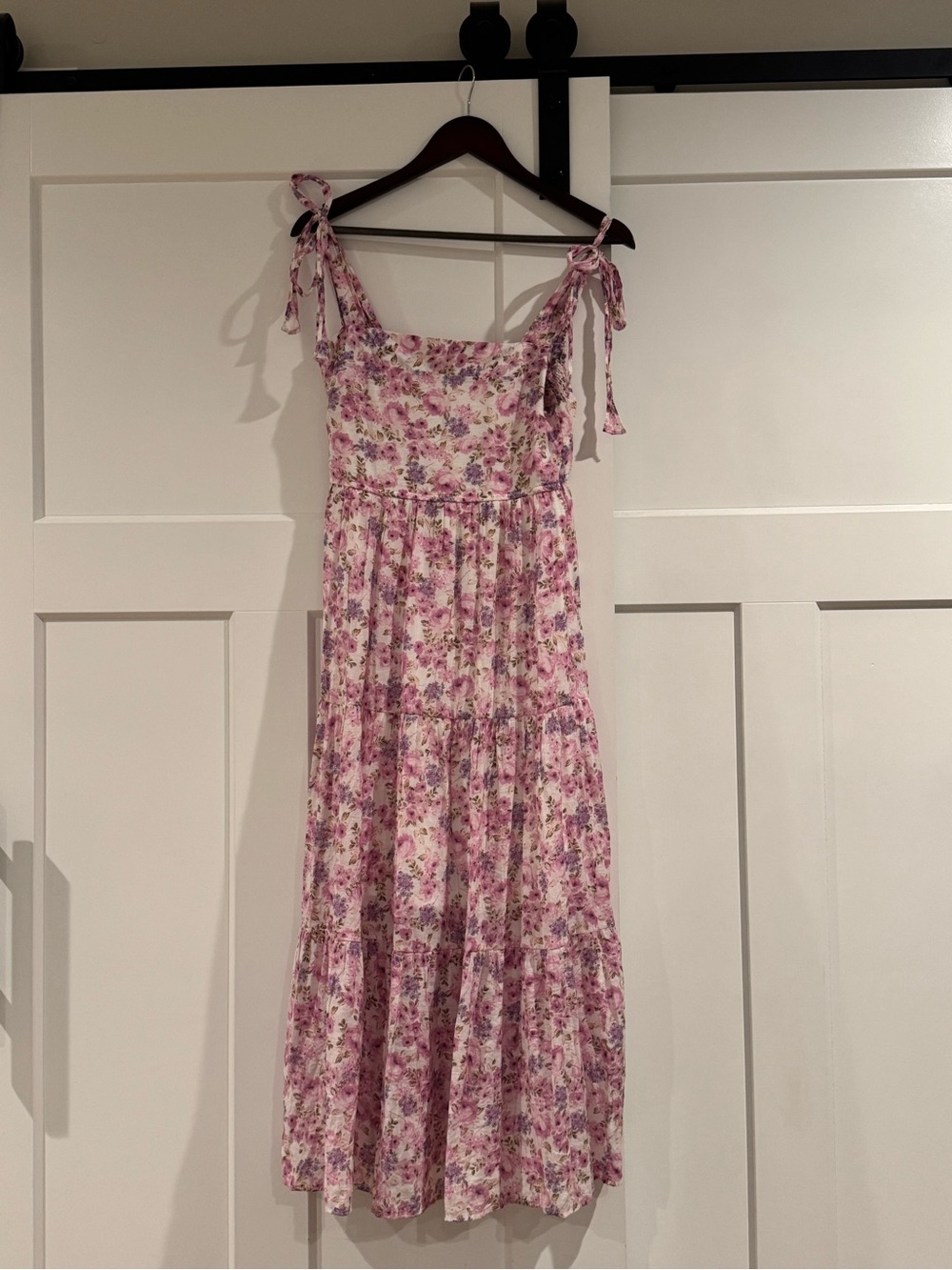 Floral‎ Maxi Dress in Cream and Pink